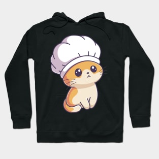 Cute kitten wearing chef hat Hoodie